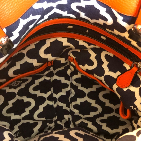 orYANY Orange Leather Women's Shoulder Handbag with strap - Picture 6 of 16